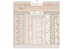 Stamperia International Stamperia-Mini Scrapbooking-You and Me-sfondi, bianco, OSFA