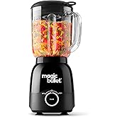 nutribullet magic bullet Large Capacity Jug Blender & Smoothie Maker in Black - Pulse & Blend Technology - Easy To Use - 600W