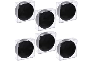 BTSKY 6-pack fyrkantig klar stapelbar hockeypuckhållare | Plast kub ishockey puck box display fodral memorabilia display förv