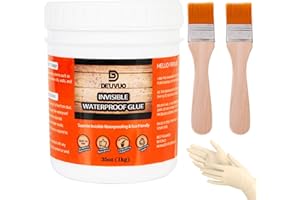 DEUVUO Przezroczysta wodoodporna powłoka 1 kg, super mocna masa uszczelniająca, wodoszczelna, niewidoczna powłoka zapobiegająca wyciekaniu, do kuchni, ogrodu, dachów, ścian