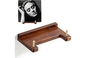 ANBOXIT Vinyl Record Wall Mount Stand, Acacia Wood Vinyl Holder Shelf, Wooden Display Stand Ideal for Displaying Plate, Picture Frames, Record, CD