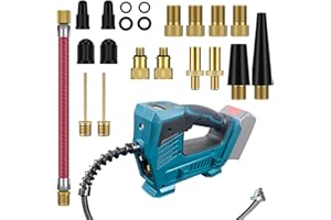 HONEYHOUSE Compresseur d'Air Sans Fil pour Batterie Makita 18V, Electrique Gonfleur Pneus Voiture Portatif, Affichage Numérique de la Pression, Lampe LED Intégré, Chargeur Rapide, pour Gonfler Voiture, Moto