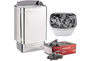 Finnischer Elektro Saunaofen Sentiotec Nordex II Sauna Heizgerät Saunaheizung (6 kW, mit Saunasteine)