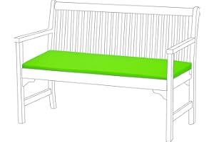 Gardenista Garden Bench Patio Pad | Bench Furniture Outdoor 2 Seater Cushion | Water Resistant Material | Soft and Lightweight Fibre Padding | Comfortable Durable Easy Clean Cover (Lime)