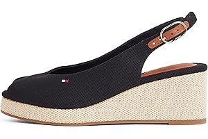 Tommy Hilfiger Flag Mid Wedge Espad Slingback Fw0fw08595, Espadrillas Zeppa Donna