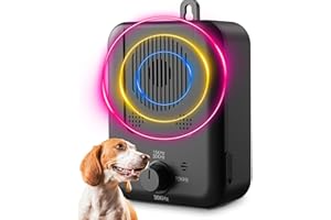 Kuckee Anti Dog Barking Device Ultrasonic, 33 FT Anti Barking Devices Waterproof, 3 Modes Adjustable Stop Barking Device For Dogs, Dog Barking Control Stop Dog Training Tool Indoor Outdoor