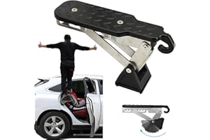 MIGIFTDY Auto Türstufe, Autotür Pedal car Doorstep car roof Rack Step Vermeiden Sie Kratzer und Beschädigungen Fahrzeug Universal Doorstep Passt die Fahrzeug mit Den U Türfallen SUV, Jeep, RV (schwarz)