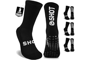 inaWarm Football Grip Socks for Men Women & Kids 3 Pairs, Breathable Cushioned Rugby Basketball School Football Socks with Non Slip Grip Tech, Arch Compression for Multi-Sport Training Boys Adults
