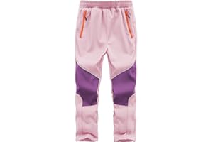 Zzkouine Kinder Softshellhose Schneehose Skihose Warme Hosen Jungen Mädchen Winterhose Outdoorhose Wanderhose