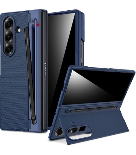 Étui Portefeuille Cuir Véritable Pour Samsung Galaxy Z Fold7 5G 2025 - Support Intégré, Blocage RFID, 4 Slots Cartes, Bleu Royal