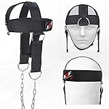 AQF Adjustable Head Harness Dipping Neck Builder with D-Hook attachment Weight Lifting Chain Harness