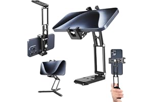 NEEWER SP-04 Statyw do telefonu z mocowaniem zimna stopka, metalowy uchwyt do smartfona kompatybilny z iPhone'em, wielokątny składany uchwyt na telefon, do przysyłania strumieniowego i vlogowania