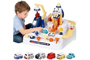 KIMIGO Jeu de Circuit de Course,Jouets d'aventure en Voiture,Voiture Enfant,Jouet éducatif Montessori,adapté aux garçons et Filles,Cadeau pour Noël et Anniversaire,adapté aux Enfants âgés de 3 à 8 Ans