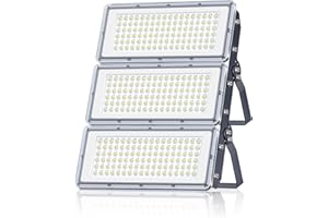 LAMLAMCK 300W Faretto LED da Esterno - 30000LM Super Luminoso Faro LED Esterno con Trasformatore, 7000k Bianca Fredda Luce Esterna, Impermeabile IP67 Faretti per Garage, Cortili, Stadi, Fabbriche
