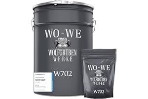 WO-WE 2K Epoxidharz Garagenfarbe Bodenbeschichtung Bodenfarbe Platingrau RAL 7036 5Kg