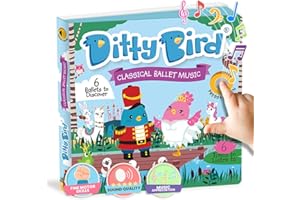 Ditty Bird Livre Sonore Interactif | Les Grands Ballets de Danse Classique pour Tout-Petits de 1 à 3 Ans | Livre sensoriel Musical, Parfait pour Les Petits Rats de l'Opéra | Jouet Robuste pour bébés.