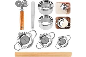 CUINIUNAID 12 Stück Ravioli Former Dumpling Maker Edelstahl Ravioli Maker Ravioli Ausstecher Set Teigtaschenformer für Dumpling Ravioli Machen