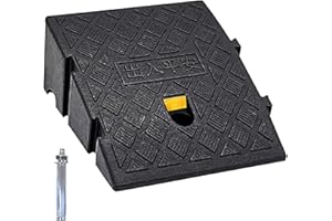 OUKMAO Kerb Ramps,Portable Lightweight Curb Ramp Driveway,Threshold Ramps,for Driveway,Sidewalk,Car,Scooter,Set of 1 with 1 Expansion Bolts. (7cm(H) x 1PCS)