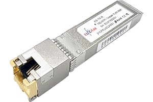 Elfcam® - 10Gb SFP+ Transceiver Module en RJ45 pour Freebox Ultra/ Delta et Cisco, 10Go SFP+ Module 10Gbase-T-80m, Jusqu'à 80 Mètres sur Un Câble Ethernet Cat 6A/Cat7/Cat8