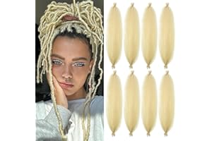 XIIMENALU Marley Hair 18 Inch 8 Packs Pre Separated Springy Afro Twist Hair for Faux Locs Crochet Hair Synthetic Protective Spring Twist Hair Extensions. (18inch(8/pack), 613#)