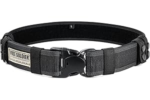 FREE SOLDIER Cinturón táctico de Seguridad Ajustable Cinturón Exterior Militar con Correa de liberación rápida para Hombre, Agentes de Seguridad,Actividades al Aire Libre