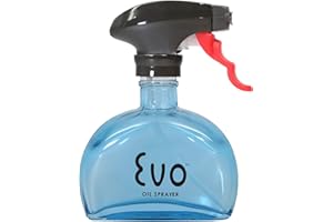 Evo Oil Sprayer 8116BL Evo Trigger Sprayer Bottle, Non-Aerosol for Olive Cooking Oils, Glass, Blue