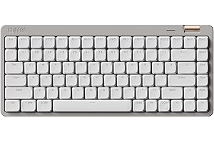 LOFREE Flow Lite 84 Keys Low Profile Mechanical Keyboard, Swappable Rechargeable Wireless Keyboard with 2.4G Receiver, Bluetooth and Wired Connection for Windows,Mac/Spector Linear Switches(Marble)US-Layout