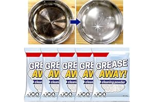 DODUIU Grease Away Powder Cleaner - Multifunctional Cleaning Powder,Grease Away Cleaning Powder, ulti-Purpose Stain Removal Kitchen Grease Cleaner, Instant Grease Removal for Oven,Bathroom, Kitchen. (5Pack)
