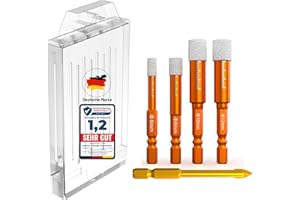Bachsam® hochwertige Diamantbohrer Set 6,8,10 und 12mm Fliesenbohrer Glasbohrer Keramikbohrer Porzellanbohrer Feinsteinzeugbohrer Granitbohrer – Bohrkrone Set Fliesen Diamant mit Sechskantschaft.