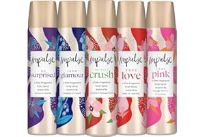 GENERIC Impulse Body Spray for Women, 5x75ml - Bundle Instant Crush, Into Glamour, True Love, Very Pink, Be Surprised- Women’s Fragrance Sprays