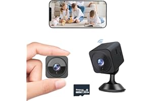 MOIB Camera Espion avec carte mémoire de 32G en cadeau,Camera Surveillance wifi Ultra HD avec vision nocturne,Caméra sans fil avec Détection de mouvement,Détection sonore,enregistrement de vidéo à distance