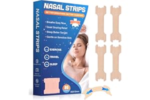 NYZR Nasal Strips 80 Pieces, Anti Snoring Nose Strips, Snoring Aids for Men & Women, Drug-Free Relief for Blocked Nose from Colds & Allergies, Promotes Smooth Breathing for Travel, Sleep & Sports