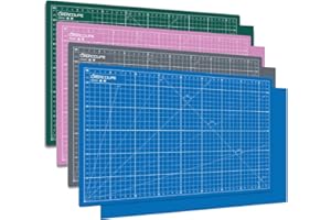 Tapis de découpe auto-cicatrisant 90x60cm (A1), gradué en CM, surface matte antidérapante - planche de découpe pour couture,patchwork,cutter rotatif (BLEU)