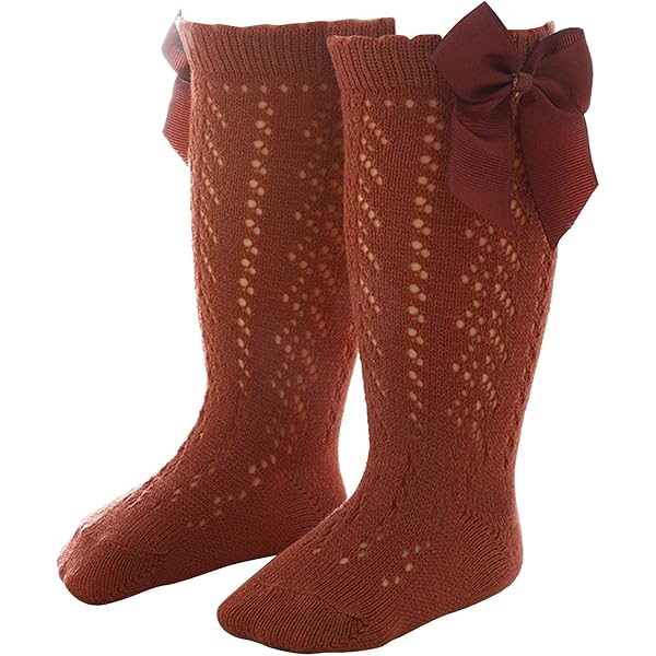 Calzini Al Ginocchio Per Bambina - 100% Cotone, Con Fiocco, Taglia 37, Confezione Da 1 Pacco - Foto 8