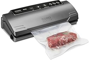 CASO VC 10 Plus Edition - Envasadora al vacío doméstica compacta - Soldadura hasta 30 cm de ancho - Maquina al Vacio de Alimentos - Aplicación gratuita Food Manager - Incluye 50 Bolsas CASO