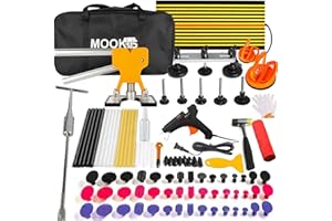 Mookis 92PCS Ausbeulwerkzeug Dellen Reparaturset Auto Dent Puller Kit, Beulen Reparaturset Auto mit Gleithammer, Goldzieher, Brückenzieher und Saugnapf für Tiefe Delle
