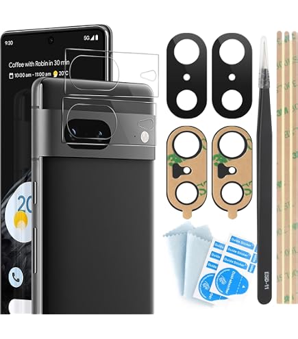 Lentille En Verre Pour Caméra Arrière Google Pixel 8 Pro - 2 Packs Avec Kit D'Outils, Remplacement Facile, Qualité Origine - 11