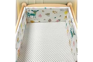GYCS Breathable Crib Bumper Cot Liner Breathable Mesh Cot Liner Airwrap Cot Bumper Baby Cot Bumpers Padded Cot Bumpers for Cot Bed Baby Cot Bed Bumper Soft,N13,180 * 30CM