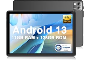 DOOGEE T10S Tablet z systemem Android 13 【2023】, 11 GB + 128 GB (TF 1TB) 10,1 cala, tablet dotykowy Unisoc T606, bardzo cienki 8,4 mm 6600 mAh, 8 MP + 5 MP Widevine L1, podwójny 4G LTE /5G WiFi-czarny