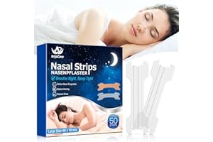 AnjoCare 50pz Tiras Nasales, Tiras Nasales Extrafuertes para Dejar de Roncar y Aliviar la Congestión Nasal, Tiras Nasales Anti Ronquidos que Ayudan a Respirar para un Mejor Sueño Nocturno
