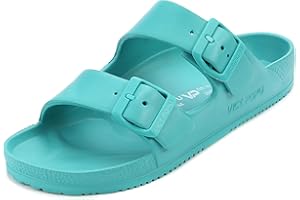 VICT POPU Sandales Femme Été de Plage Piscine - Claquettes Confortable - Mules Femme Antidérapantes - Chaussure Pantoufles Mode