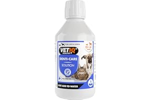 VETIQ Denti-Care Solution For Cats & Dogs, Simply Add to Drinking Water to Reduce Dental Plaque and Freshen Bad Breath, 250 ml (Pack of 1)
