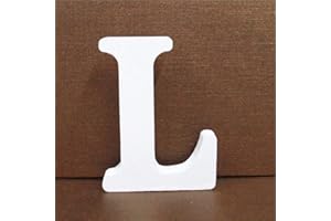 Gspirit Decorativo De Madera Letras, Pared Letras 26 Letras Madera Alfabeto para Niños Bebé Nombre Cumpleaños Fiesta Boda Casa Decoración (L)