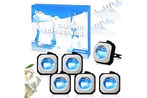 LA BELLEFÉE Parfum Voiture, Désodorisant Voiture, 6 x 4 ml Linge Frais Parfum, Désodorisants Pour Auto, Élimine les Odeurs et Rafraîchit L’intérieur, Désodorisants de Voiture, sent bon voiture
