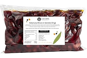EDESMA Kalamata Oliven eingelegt in Salzlake, vakuumiert (1 kg)