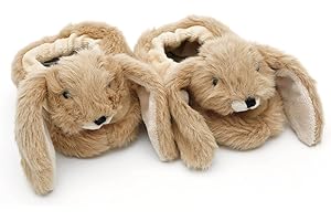 ERKIC Brown Bunny Baby Slippers in Soft Plush by Jomanda