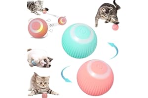 ARJEU Wloom Power Ball 2.0 Cat Toy, Aiveys Cat Ball, Aiveys Smart Ball Cat, Zombie Balls for Cats Playtime, Gertar Cat Toy (Blue+Pink)