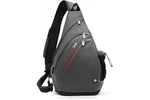 TUDEQU Sling Bag Herren Groß,8 Pockets Schulterrucksack Herren,19L Sling Rucksack Herren,Umhängetasche Herren,Schultertasche