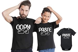 Tee Kiki Copy Paste - Camiseta de Pareja Padre Hijo niño bebé Body cumpleaños - Look de Pareja