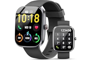 KUIZIL Smartwatch Uomo Donna con Effettua o Risposta Chiamate, 1.91" Orologio Smart watch con Sonno/Cardiofrequenzimetro, Fitness Tracker, 100+ modalità Sportive, IP68 Impermeabile